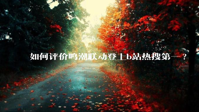 如何评价鸣潮联动登上b站热搜第一?